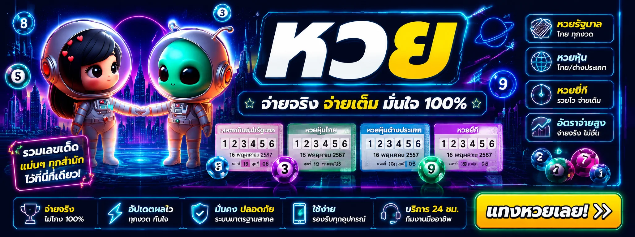 หวยออนไลน์ครบทุกหวย จ่ายบาทละ 900 ที่หน้าหวย COPTER999
